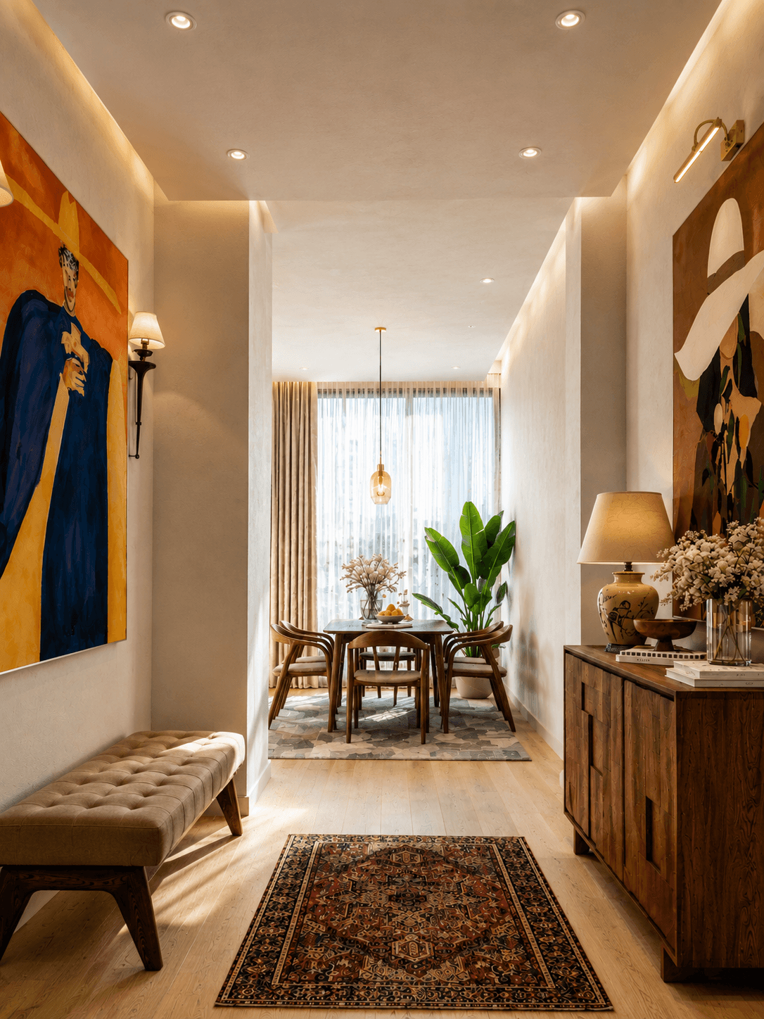 Entrance hall and dining